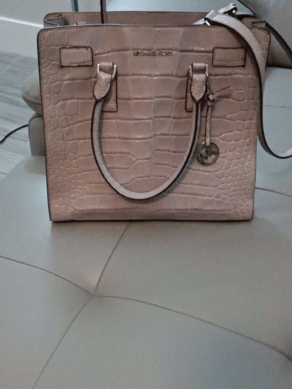 Michael Kors Grey Croc-Embossed Tote Bag - NWOT